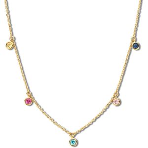 Collier Meerdere Kleuren Zirkonia 40 - 42 - 44 Cm