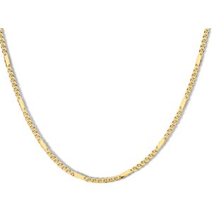 14K geelgoud collier valkenoog met tussenstuk 1,9 mm 4030786 60 cm