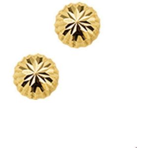 oorknoppen gediamanteerd 14K geelgoud 4009278