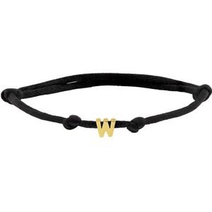 armband satijn letter 14K goud met rubber/nylon/leer 4700051