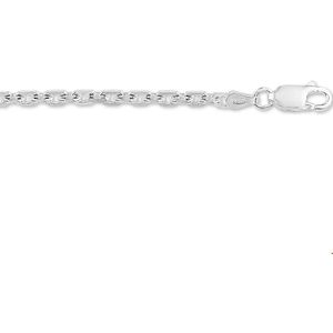 Zilveren Collier anker gediamanteerd 2 1015541 50 cm