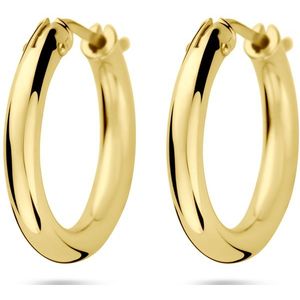 14K geelgoud oorringen 3 mm buis 4033407