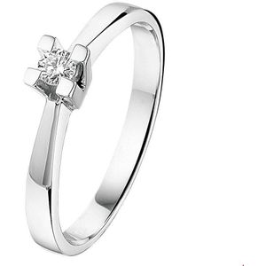 Witgoud Palladium Ring diamant 0.10ct H SI 4600040 18.00 mm (57)