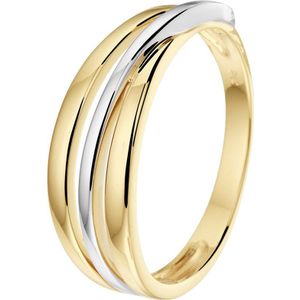 ring 14K bicolor goud geel/wit 4208592