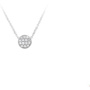 Witgouden Collier diamant 0.07ct H SI 40 - 42 cm 4103086