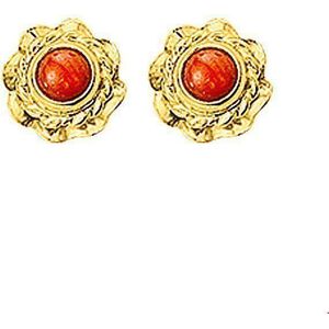 oorknoppen koraal 14K geelgoud 4009700