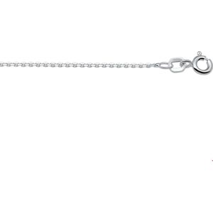 Zilveren Collier anker gediamanteerd 1 1018797 50 cm