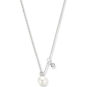 collier synth. parel 41 - 43 - 45 cm zilver gerhodineerd 1335063