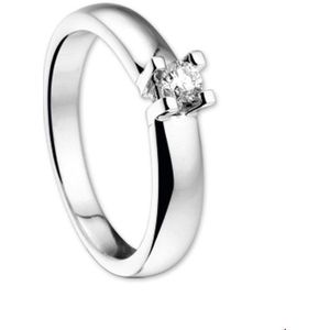 Witgouden Ring diamant 0.15ct H SI 4101917 16.00 mm (50)