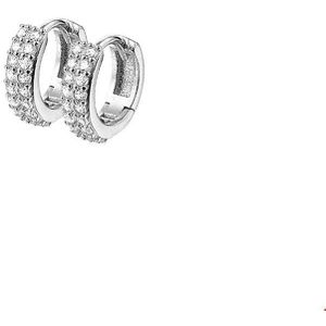 klapoorringen zirkonia zilver gerhodineerd 1320024