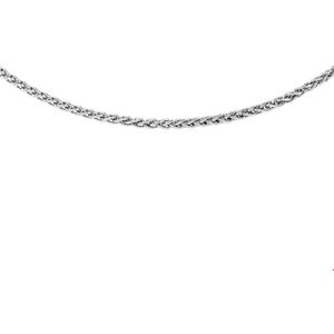 Zilver Gerhodineerde Collier vossestaart 2 1309656 50 cm
