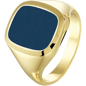 zegelring massief lagensteen 14K geelgoud 4020550