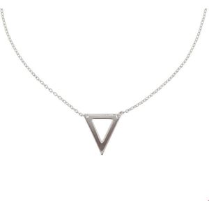 Zilver Gerhodineerde Collier driehoek 1 1324001