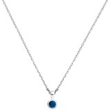 Zilver Gerhodineerde collier met geboortesteen 41 + 4 cm 1337487