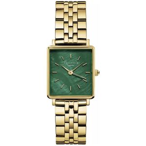 Rosefield BEGSG-Q050 - Boxy XS - Emerald Gold - Horloge