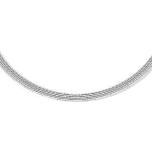 zilver gerhodineerd multi-collier slang 0,9 mm 40 + 5 cm 1335664