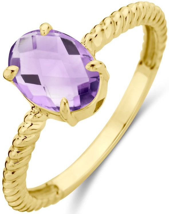 14K geelgoud ring amethist 4028634 17.25