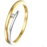Bicolor Gouden Ring diamant 0.03ct H SI 4207788 18.50 mm (58)