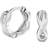 Zilver Gerhodineerde Klapoorringen infinity 1332096