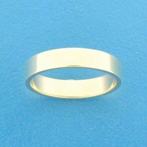 Geelgouden Ring A415 - 4 mm - zonder steen 4018133 18.50 mm (58)