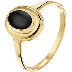 Geelgouden Ring onyx 4022777 17.00 mm (53)