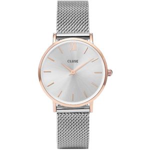 CLUSE CW0101203004 - Minuit - Mesh Rose Gold/Silver - Horloge