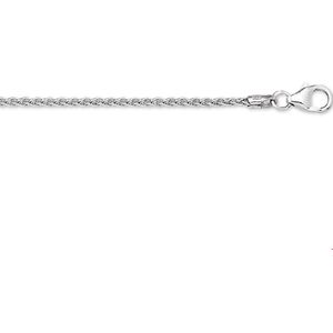 Witgouden Collier vossestaart 1 4101601 45 cm