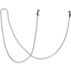 zilver gerhodineerd zonnebril ketting gourmette 3,2 mm 70 cm 1335046