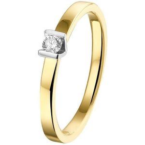 ring diamant 0.075ct h si 14K bicolor goud geel/wit 4207996