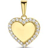 goud (geelgoud) hanger hart zirkonia 4025920