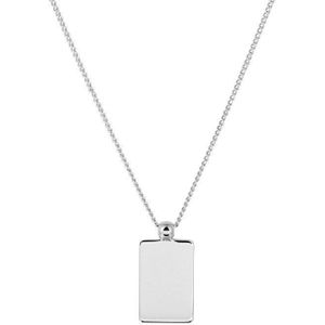 Zilver Gerhodineerde Graveercollier 1 1330338