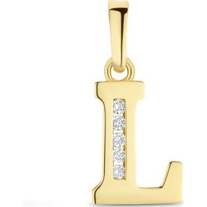 goud (geelgoud) hanger letter zirkonia 4025402