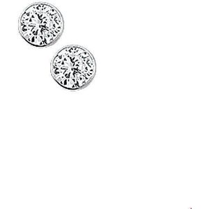 oorknoppen zirkonia zilver wit 1000797