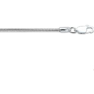 Zilveren Collier slang rond 2 1017051 60 cm