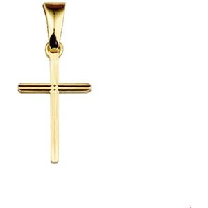 Geelgouden Hanger kruis gediamanteerd massief 4014862