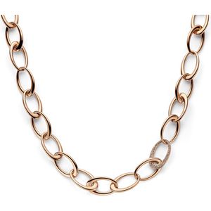 18K roségoud collier champagne diamant 1.70ct si 17,5 mm 56 cm 7400012