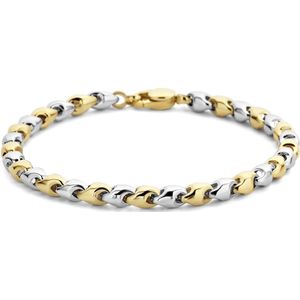goud (bicolor goud geel/wit) armband 18,5 cm 4208704