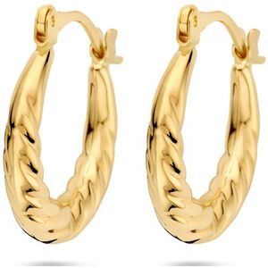 14K Geelgoud - Oorringen - 17,5 mm - Creolen