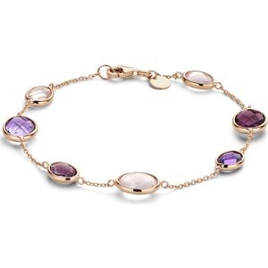 goud (rosÃ©goud) armband edelstenen 17 â 19 cm 4401456