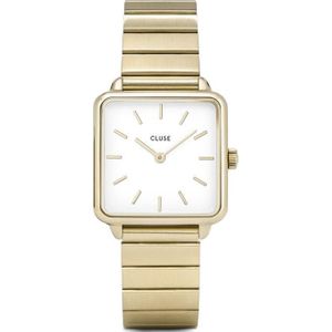 CLUSE La Tétragone Gold/White CL60023S - horloge