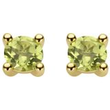 goud (geelgoud) oorknoppen peridot 0.6ct (2x 0.30ct) 4026716