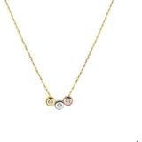 Tricolor Gouden Collier tricolor zirkonia 1 4300513