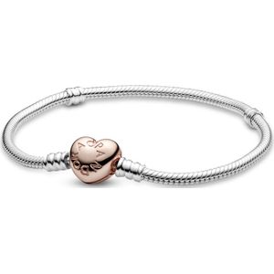 Pandora 580719 - Moments Heart & Snake Chain - Armband-lengte 17 cm