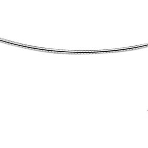 Zilver Gerhodineerde Collier omega rond 1 1300654 45 cm