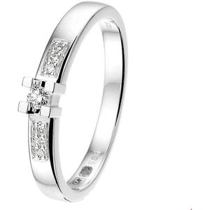 Witgoud Palladium Ring diamant 0.08ct H SI 4600032 17.00 mm (53)