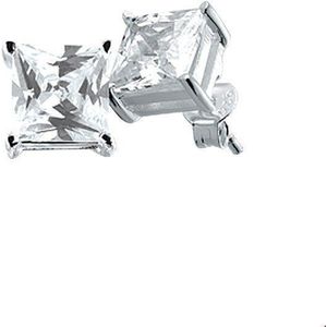 oorknoppen zirkonia zilver wit 1010173