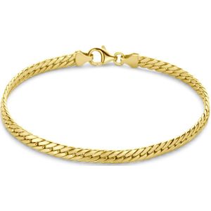 Armband - Gourmette - 14K Geelgoud - 4,5 Mm - 19 Cm