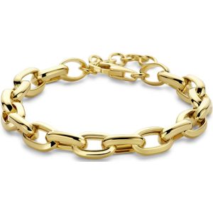 zilver verguld (geel) armband anker 8 mm 18 + 3 cm 3 micron 2103337