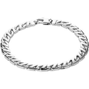 Zilver Gerhodineerde Armband gourmet 6 1330507 20 cm