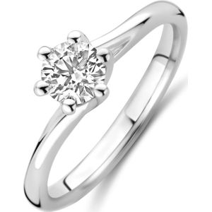 14K witgoud ring lab grown diamant 0.50ct g vs 4106412 18.50
